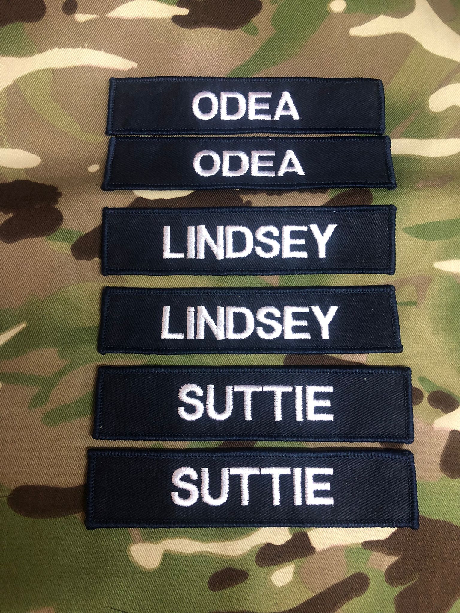 x2 Name Badge / Name Tape  120mm x 25mm (Choose Colour) (PCS Style)