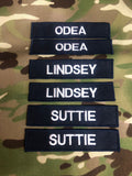 x2 Name Badge / Name Tape  120mm x 25mm (Choose Colour) (PCS Style)