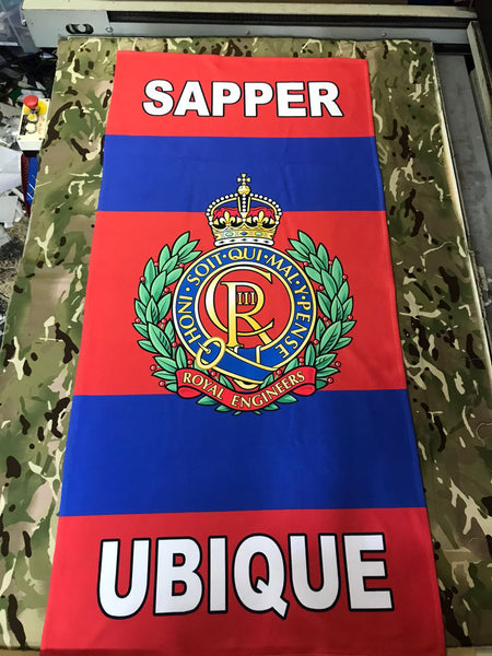 CR3 Royal Engineers / Sapper / spr / ubique - Towel Fully Printed beach 70cm x 140cm