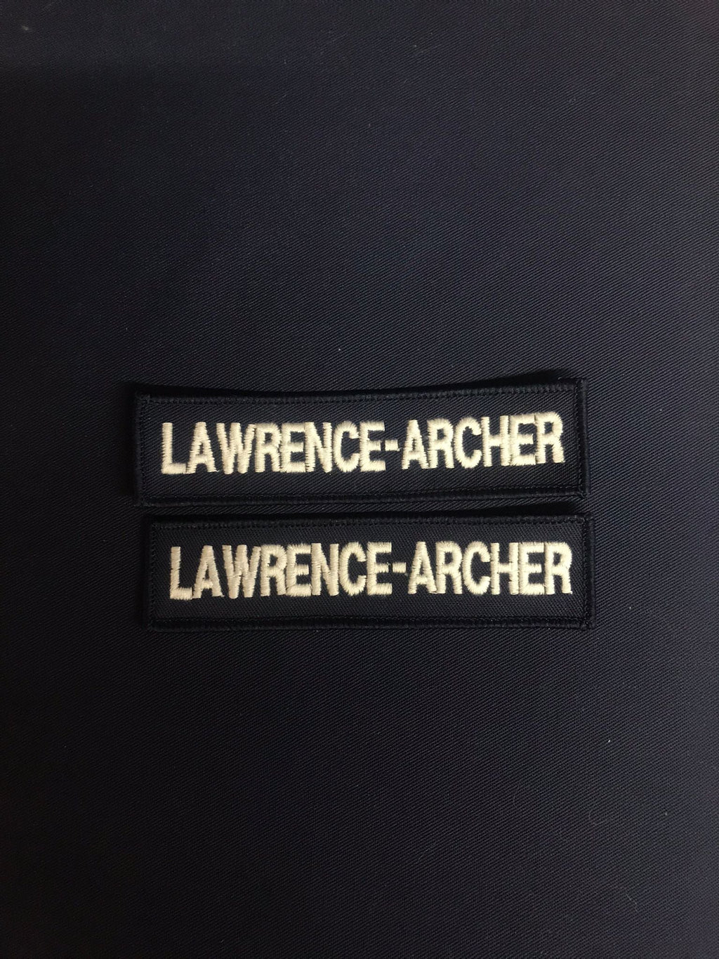 x2 Name Badge / Name Tape  120mm x 25mm (Choose Colour) (PCS Style)