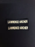 x2 Name Badge / Name Tape  120mm x 25mm (Choose Colour) (PCS Style)