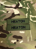 x2 Name Badge / Name Tape  120mm x 25mm (Choose Colour) (PCS Style)
