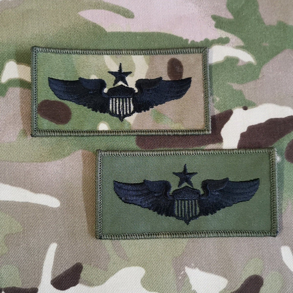 United States Air Force USAF Pilotenflügel Qualifikationsflügel Stoff - gedämpft