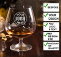 Engraved Contemporary Brandy / Sherry Glass 410ml - Free Engraving / Your Design