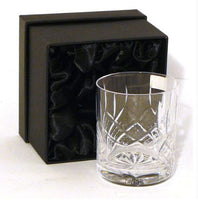 Scotland Thistle logo - Engraved High Quality Heavy Sword cut pattern crystal whiskey Tumbler Glass 320ml