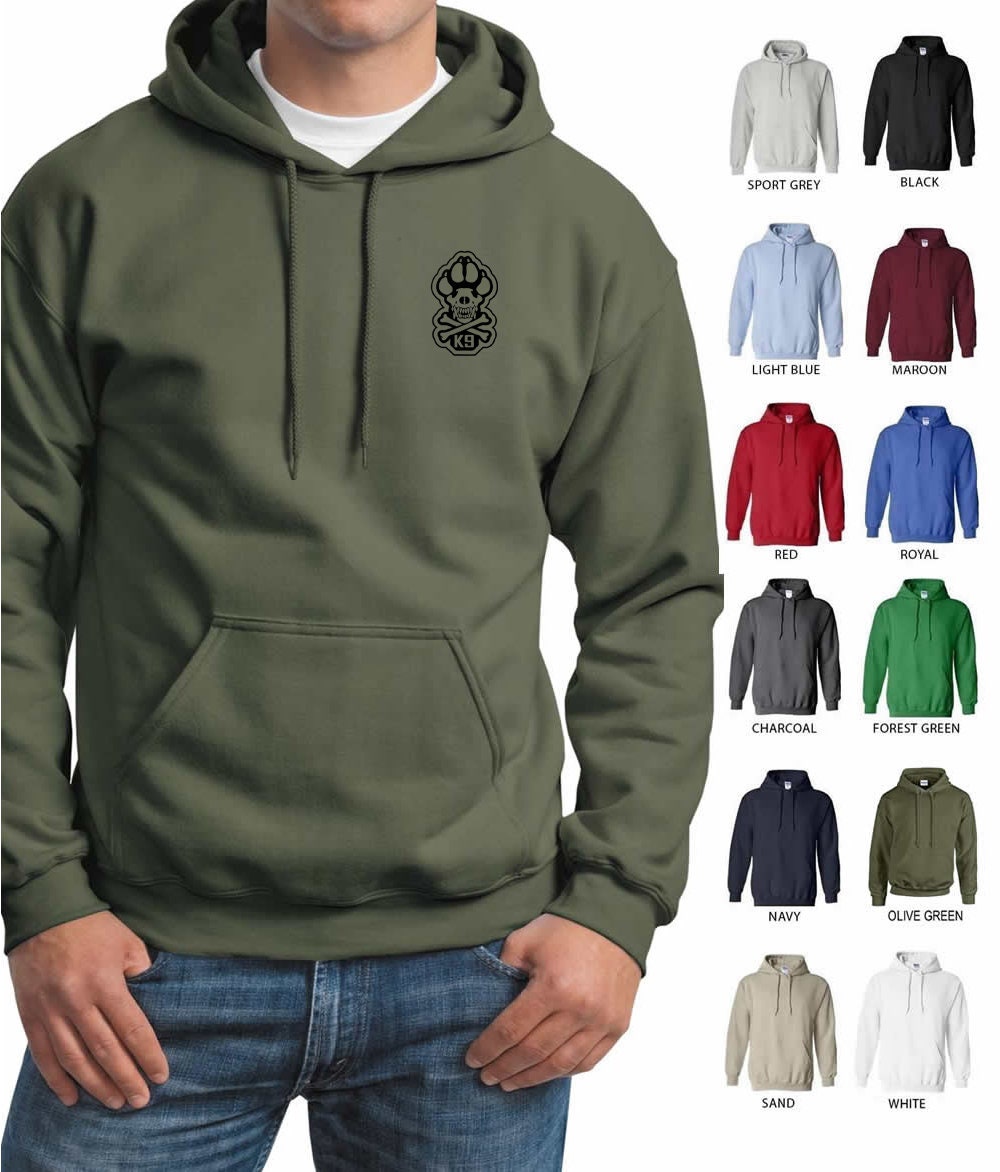 K9 Dog T-SHIRT HOODIE SWEATSHIRT skull and crossbones