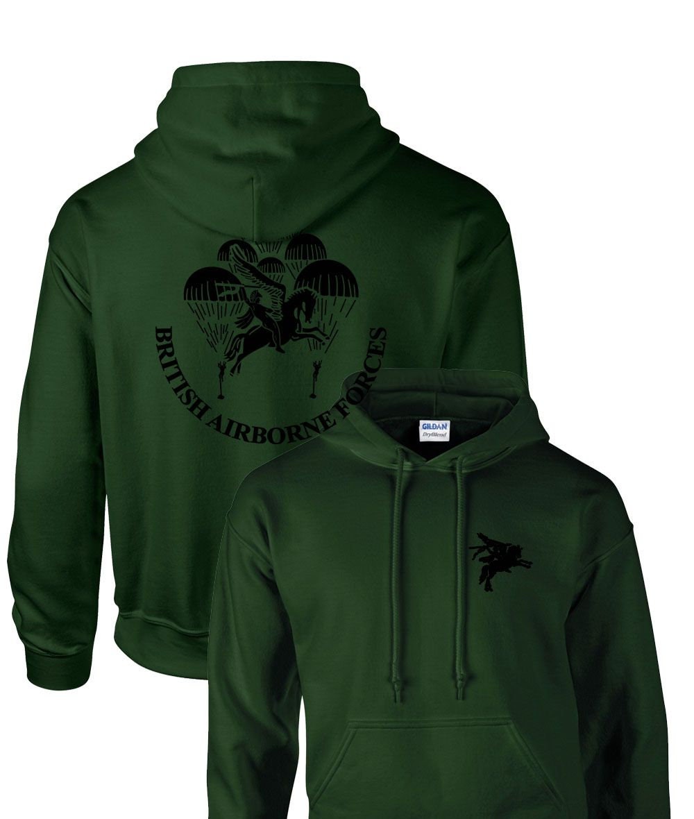 BRITISH AIRBORNE FORCES Pegasus Pege Hoodie Parachute Regiment