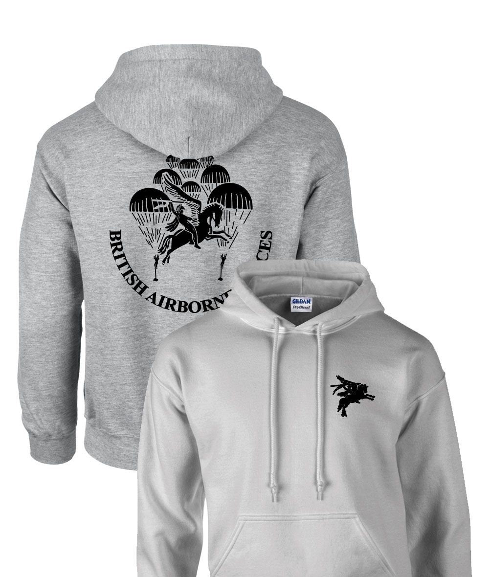 BRITISH AIRBORNE FORCES Pegasus Pege Hoodie Parachute Regiment