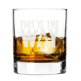 Engraved Wings this is the way mando Tumbler Whiskey Tumbler Glass 330ml