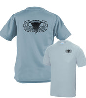 usa army wings paratrooper airborne - Wick Away Sports Moisture Double Printed T-Shirt - 101st 82nd