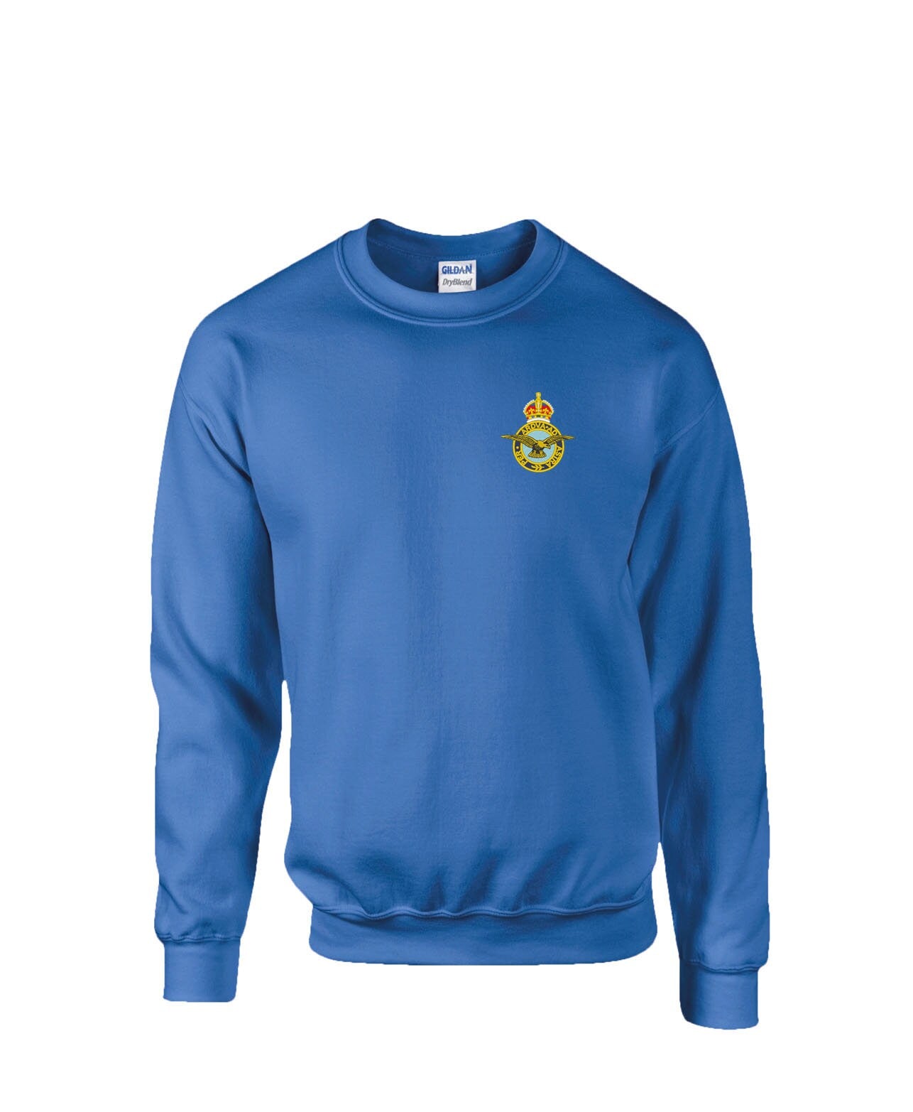 Embroidered RAF Royal Air Force WW2/CR3 Tudor Crown GVIR King Charles CR3 logo motif T-Shirt Hoodie Sweatshirt