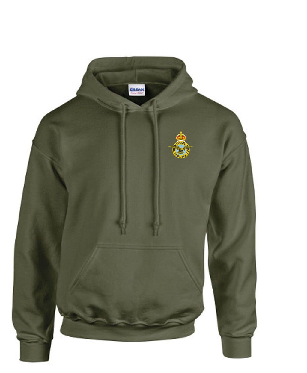 Embroidered RAF Royal Air Force WW2/CR3 Tudor Crown GVIR King Charles CR3 logo motif T-Shirt Hoodie Sweatshirt