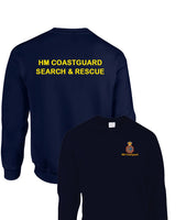 HM Coastguard Search & Rescue Service Chest motif and back print logo design emergency hmcg (t-shirt / sweatshirt / hood)