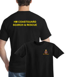 HM Coastguard Search & Rescue Service Chest motif and back print logo design emergency hmcg (t-shirt / sweatshirt / hood)