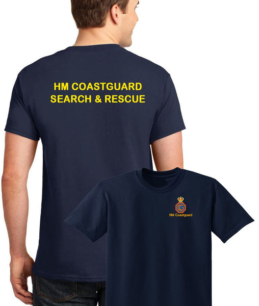 HM Coastguard Search & Rescue Service Chest motif and back print logo design emergency hmcg (t-shirt / sweatshirt / hood)