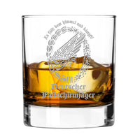 Fallshirmjager german paratrooper - Engraved Whiskey Tumbler Glass 330ml - we can engrave any design