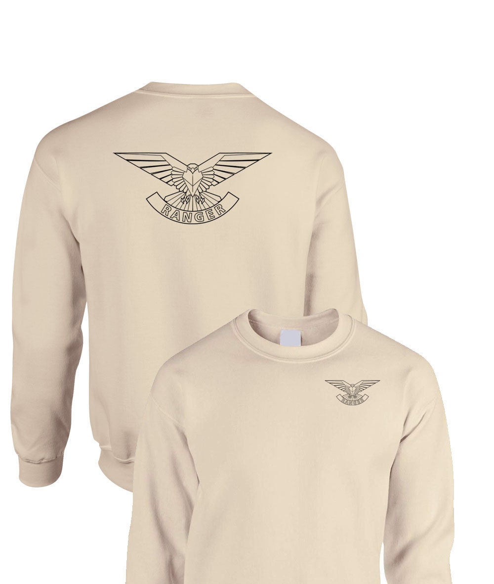 Ranger Regiment british army logo motif double printed tshirt sweatshirt hoodie
