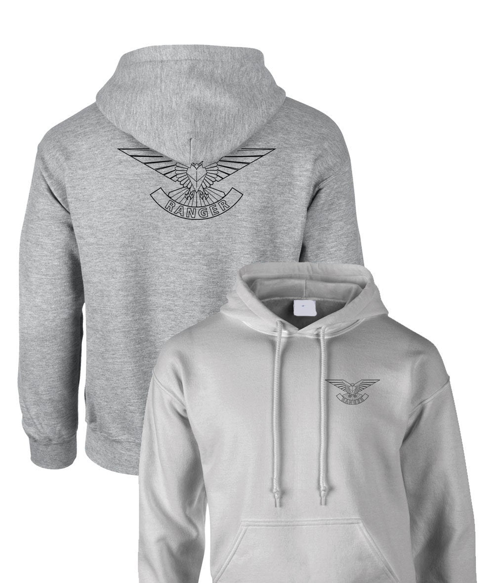 Ranger Regiment british army logo motif double printed tshirt sweatshirt hoodie
