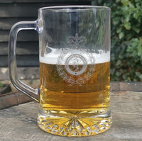 Ambulance Service - beer pint glass tankard 660ml logo glass tumbler engraved sandblast - we can engrave any design