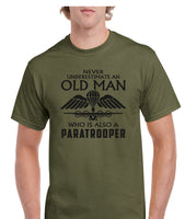 British Paratrooper Never Underestimate and Old Man Para printed tshirt sweatshirt hoodie