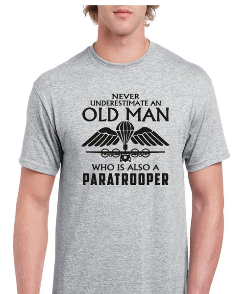 British Paratrooper Never Underestimate and Old Man Para printed tshirt sweatshirt hoodie