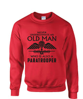 British Paratrooper Never Underestimate and Old Man Para printed tshirt sweatshirt hoodie