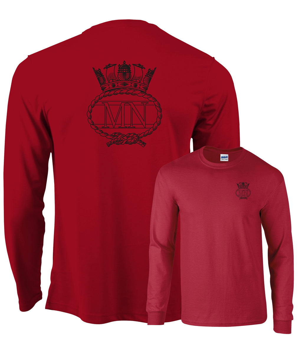 Merchant Navy MN Double Printed Wicking Wick Away Sports Moisture Tshirt - Long Sleeve Tshirt - Polo