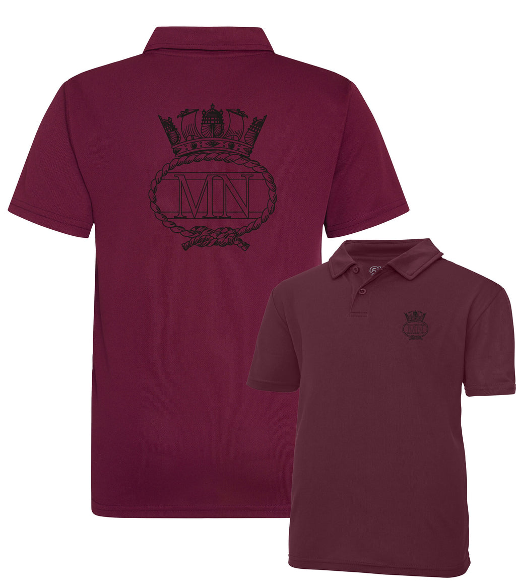 Merchant Navy MN Double Printed Wicking Wick Away Sports Moisture Tshirt - Long Sleeve Tshirt - Polo