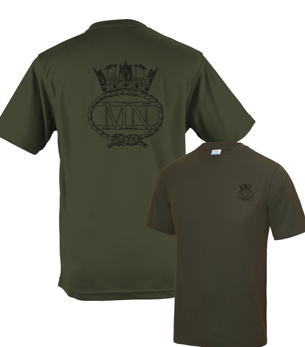 Merchant Navy MN Double Printed Wicking Wick Away Sports Moisture Tshirt - Long Sleeve Tshirt - Polo