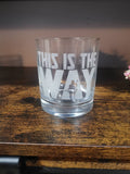 Engraved Wings this is the way mando Tumbler Whiskey Tumbler Glass 330ml