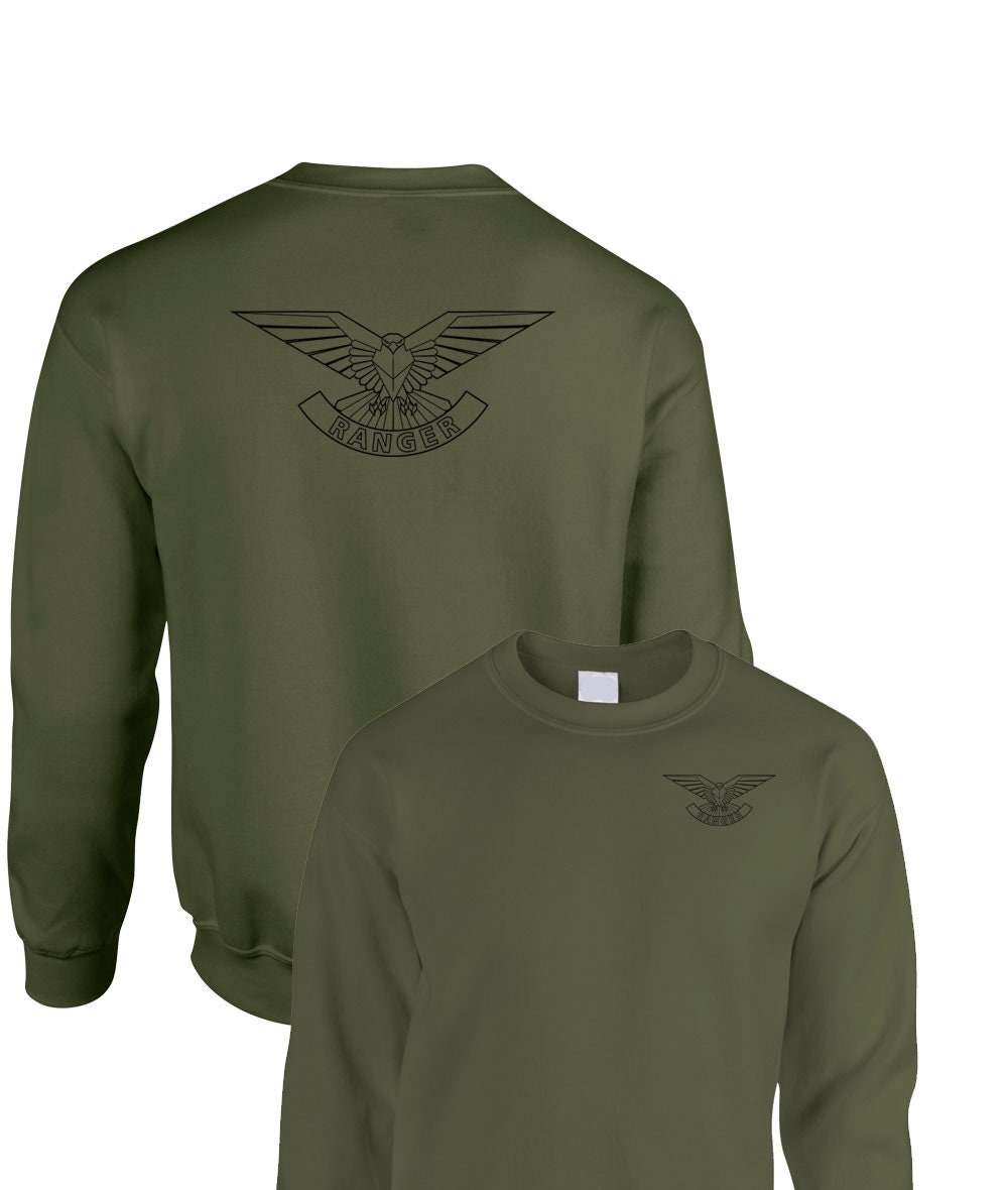 Ranger Regiment british army logo motif double printed tshirt sweatshirt hoodie