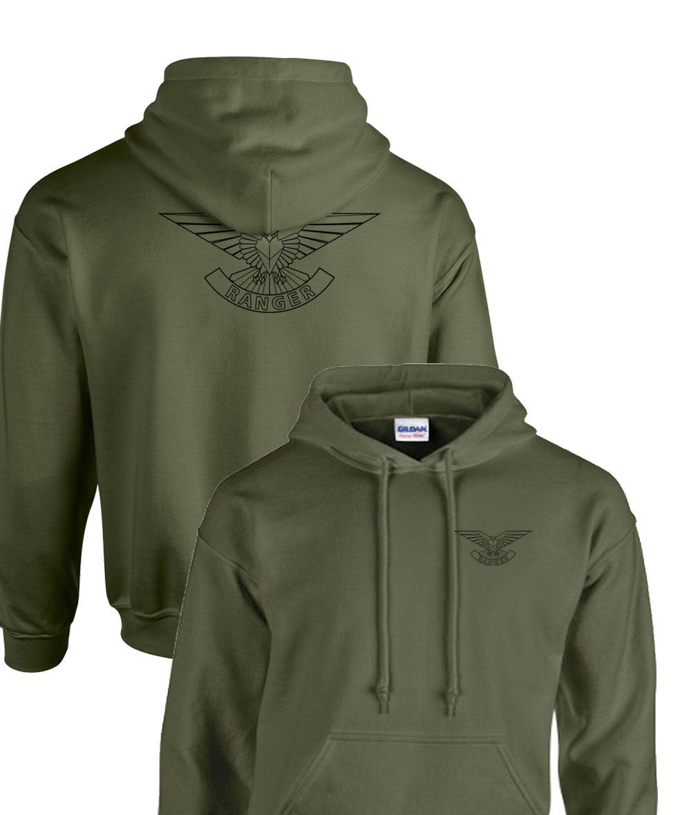 Ranger Regiment british army logo motif double printed tshirt sweatshirt hoodie