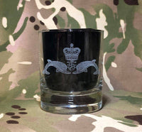 Submariner / Royal Navy / Twin Dolphins - Engraved Whiskey Tumbler Glass 330ml - we can engrave any design