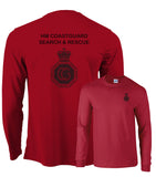 HM Coastguard Search and Rescue Double Printed Wicking Wick Away Sports Moisture Tshirt - Long Sleeve Tshirt - Polo