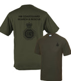 HM Coastguard Search and Rescue Double Printed Wicking Wick Away Sports Moisture Tshirt - Long Sleeve Tshirt - Polo