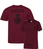 HM Coastguard Search and Rescue Double Printed Wicking Wick Away Sports Moisture Tshirt - Long Sleeve Tshirt - Polo