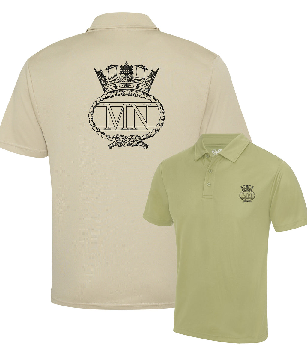 Merchant Navy MN Double Printed Wicking Wick Away Sports Moisture Tshirt - Long Sleeve Tshirt - Polo