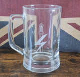 sfsg / 1 para / sf support group - beer pint glass tankard 660ml logo glass tumbler engraved sandblast