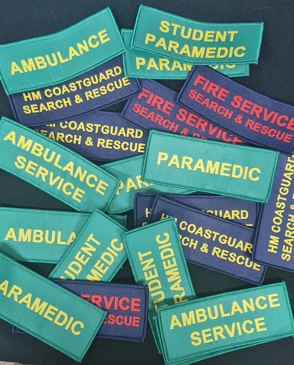 Ambulance / woven patch / Identification badge - woven badge 40mm x 10 ...