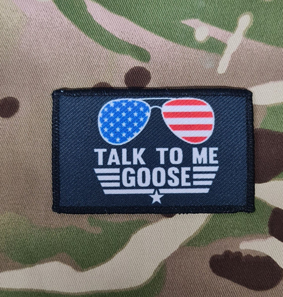 50mm x 80mm Patch Badge - Talk to me goose - morale patch - tacti-cool - tactical - pilot - fighter pilot f35