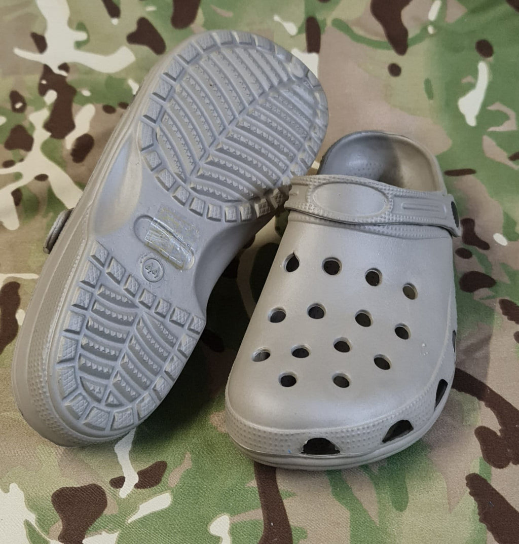 NEW Adult - Camo / Tan PVC Clog - Add jibbitz / chrams to customise - Outdoor / shower / camping footwear shoes -Sizes 6-11