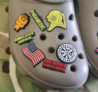 Croc / clog / water shoe - novelty charm / gem / jibbitz logo customise your medic - ambulance service - Recce - viking - sealteam -