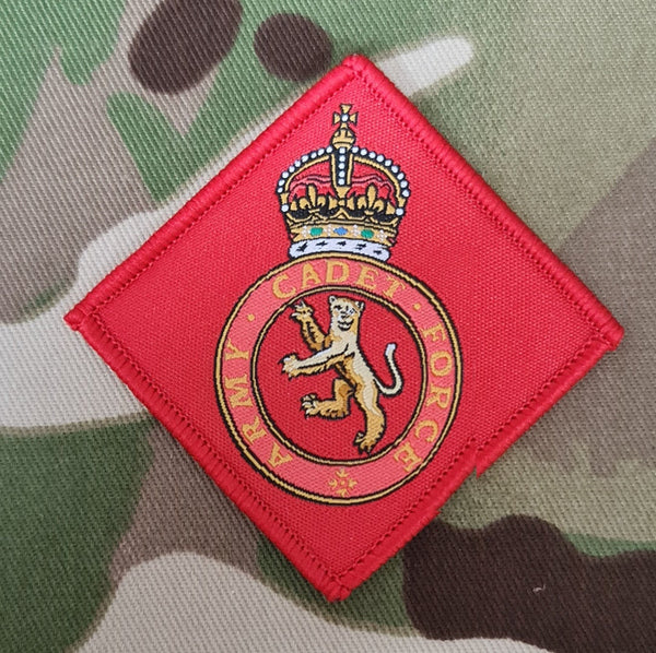 Army Cadet Force / ACF / woven patch / badge - new kings crown cr3 version