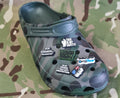 Croc / clog / water shoe - novelty charm / gem / jibbitz logo customise your - footwear here - Morale / Tactical / Funny / Joke