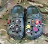 Croc / clog / water shoe - novelty charm / gem / jibbitz logo customise your tactical military footwear here - Airborne / JTAC / Sapper / AT