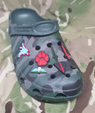 Croc / clog / water shoe - novelty charm / gem / jibbitz logo customise your tactical military footwear here - Airborne / JTAC / Sapper / AT