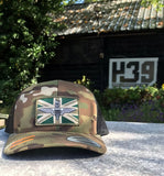 Subdued Parachute regiment - union jack / flag patch stitched cap Hat Flexfit yupoong multicam Camouflage classic trucker style snapback