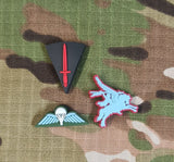 rubber unique - badge - brooch - lapel pin - Regimental - motif - Choose Your Design - para wings - commando Dagger - pegasus