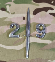 Commando Dagger / Fairburn Sykes - Chrome ABS 3D automobile / car / Truck / Decal / logo ( Squadron / Regiment / 29/ 49 /59 /43/42/40/45)