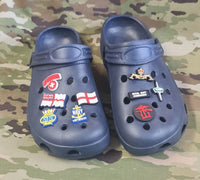 Croc / clog / water shoe - novelty charm / gem / jibbitz logo customise your footwear here - Royal Navy Merchant Navy RN MN sailor lifeguard